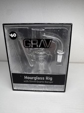 GRAV Labs Hourglass Rig Glass Water Pipe 10mm Quartz Banger Clear NEW Box picture