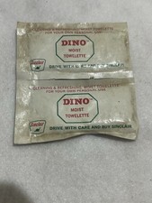 Sinclair Dino Towelette Lot of 2 New Old Stock Sealed 1960’s Rare picture