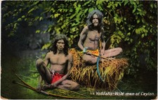 PC CEYLON SRI LANKA VEDDAHS WILD MEN OF . (a82632) picture