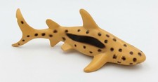 Vintage Zebra Shark Toy Figure 7 Inch Plastic Marine Animal Model Crafts picture
