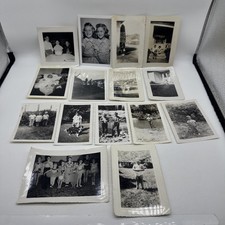 Vintage B&W Snapshot Lot Of 15 Original Random Found Old Photographs picture
