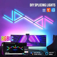 WIFI LED Smart Wall Lamp RGBIC Light Bar DIY Atmosphere Night Light APP Music Rh picture
