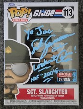 Funko Pop Sgt. Slaughter GIJOE Inside Protector & Signed At Show picture