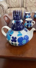 BRNAD NEW Vintage MCM Eduardo Vega Ecuador Artesa Ecuador Floral Pottery tea Set picture