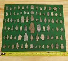 Huge Lot 80+ Authentic Native American Indian Arrowheads Stone Points Projectile picture