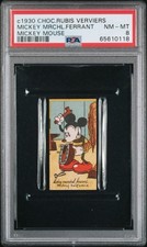 1930 Choc. Rubis Verviers MICKEY MOUSE MRCHL. FERRANT PSA 8 picture