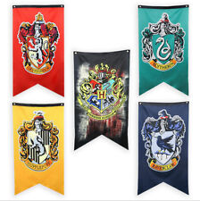 5Pcs Harry Potter Banner House Flag Gryffindor Slytherin Ravenclaw Hufflepuff picture