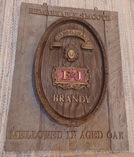 Vintage E&J Brandy 23 in x 17 in. Approx. Bar Sign picture