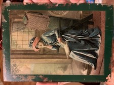 Antique 1901 McLoughlin Bros “May Flower Maiden Glass” Picture Christmas 1906 picture