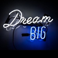 Dream Big Neon Light Sign Home Room Kids Room Art Wall Hanging Nightlight 20