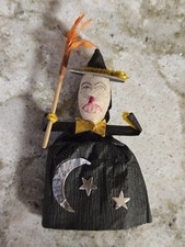 Vintage Halloween Witch - Crepe Paper, Spun Cotton, Chenille - Made in Japan picture