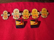 Lot of 7 Olympic Pins - 2 Kodak 1992 Barcelona & 5 Buick 1988 Calgary Winter picture