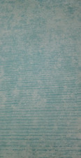 VTG Aqua Blue Ribbed Velvet Upholstery Fabric 6yds x 57