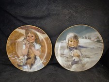 VTG Viletta Thornton Utz Collector Plates Lot 2 Snow Bunny My Kitty Girl Pet picture