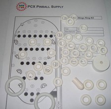 1971 Bally Stock Market Bingo Machine Rubber Ring Kit - White Rings picture