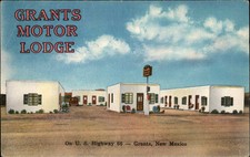 Grants New Mexico NM Grants Motor Lodge Hwy 66 1930s-40s Vintage Postcard picture