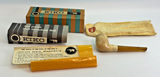 Vintage Kiko African Meerschaum Pipe Box + Papers Only + Random Ornate Pipe picture