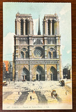 LL Paris Notre-Dame Cathedral Postcard Lithograph Divided Back Unposted picture