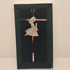 Silver Wall Cross with Centered Pewter First Communion Girl Religious Gift picture