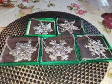 1985 1986 1987 1988 & 1989 Gorham Sterling Silver Snowflake Ornaments picture