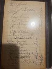 Autograph Sheet of 1942 New York Yankees picture