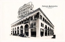 CA Los Angeles California National Automotive School Ad RPPC Photo Postcard COPY picture