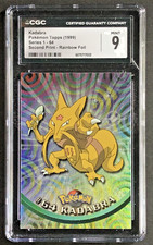 🌈 1999 CGC 9.0 Pokemon Topps Movie Edition: Kadabra #64, Rainbow Foil 1st Print picture