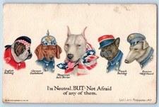 1915 Breeds Dogs Propaganda Wallace Robinson WWI Antique Posted Postcard picture