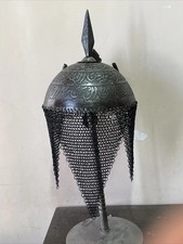 Mughal Khula Khud Helmet Persian Ottoman Islamic Carved Warrior Replica picture