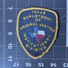 Vintage Texas Department Criminal Justice TDCJ Institutional Division Patch picture