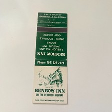 Benbow Inn Garberville CA Vintage Matchbook Cover TMB70-4 picture