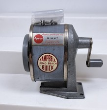 Vtg Pencil Sharpener Campbell Long Beach Buick Apsco Giant . picture