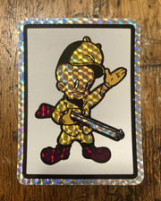 Vtg 1970s ELMER J. FUDD Looney Tunes RARE Vending Machine Prism Sticker 80s picture