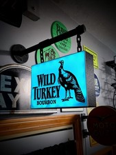 Wild Turkey Hanging LED Light Box | Double Sided Pub Bar Sign picture