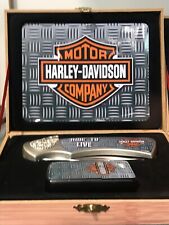 Harley Davidson Collector Set -knife, lighter and box Gift Nice picture