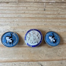 Joblot Vintage Enamel Badges League Against Cruelty To Animals RSPCA Cat Pin picture