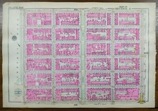 1916 MANHATTAN NEW YORK CITY NY Map ~ Old Antique Original METROPOLITAN CLUB picture