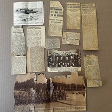 Vintage 1920s 1930s Fort Dearborn Legion Military Newspaper Clippings Photo Lot picture