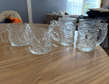 Vintage McDonald's Batman Forever Clear Glass Mug lot of 4 Batman & The Riddler picture