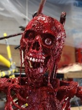 New GORY SKELETON on HOOK Halloween Props, OOAK by: MADMATSHORRORSHOP  picture