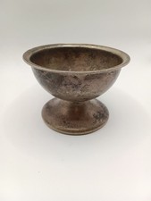 Vintage Baker Hotel Texas Silver Soldered Pedestal Sorbet Sherbert Dessert Cup picture