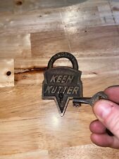 Keen Kutter Lock Key Set Lot Metal Brass Bronze Patina Finish Tool Auto Klein Ex picture