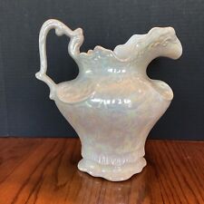 Arnel's Vintage Large White Shimmer Water Pitcher Farmhouse Cottage picture