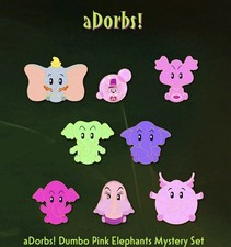 MOG WDI aDorbs Sealed Dumbo Pink Elephants Mystery Pin Set Limited Edition Box picture