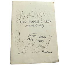 First Baptist Church Woman's Society Yearbook 1958 1959 Rockdale Texas History picture