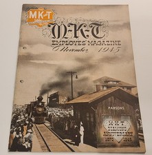 Nov 1945 MKT Katy Employes Magazine Parsons Kansas Steam Train Railroad picture