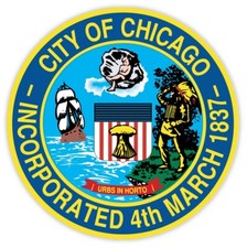 Chicago City Coat of arms Illinois sticker decal 4