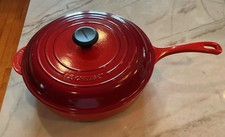 Le Creuset Signature Enameled Cast Iron Deep Sauté Pan, 4 1/4-Qt Cerise Red 30 picture
