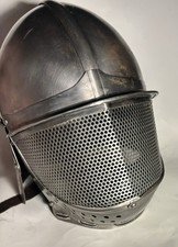 Knight Helmet Handmade Steel Armor Helmet SCA LARP Cut And Thrust READ DESC picture