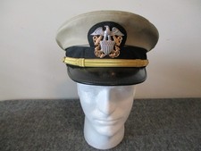 WWII MERCHANT MARINES OFFICER HAT -  SHIPS SERVICE STORE KINGSPORT NEW YORK- MED picture